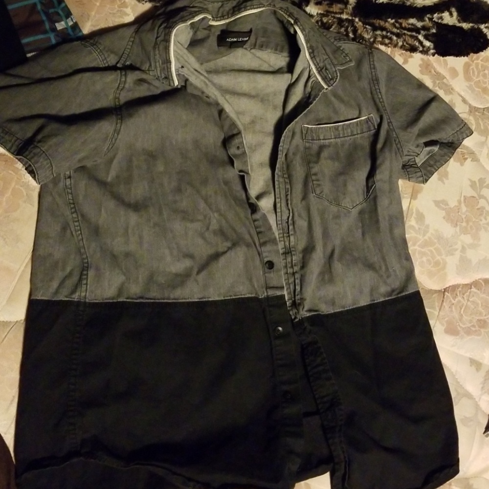 Adam Levine collared short sleeve button up